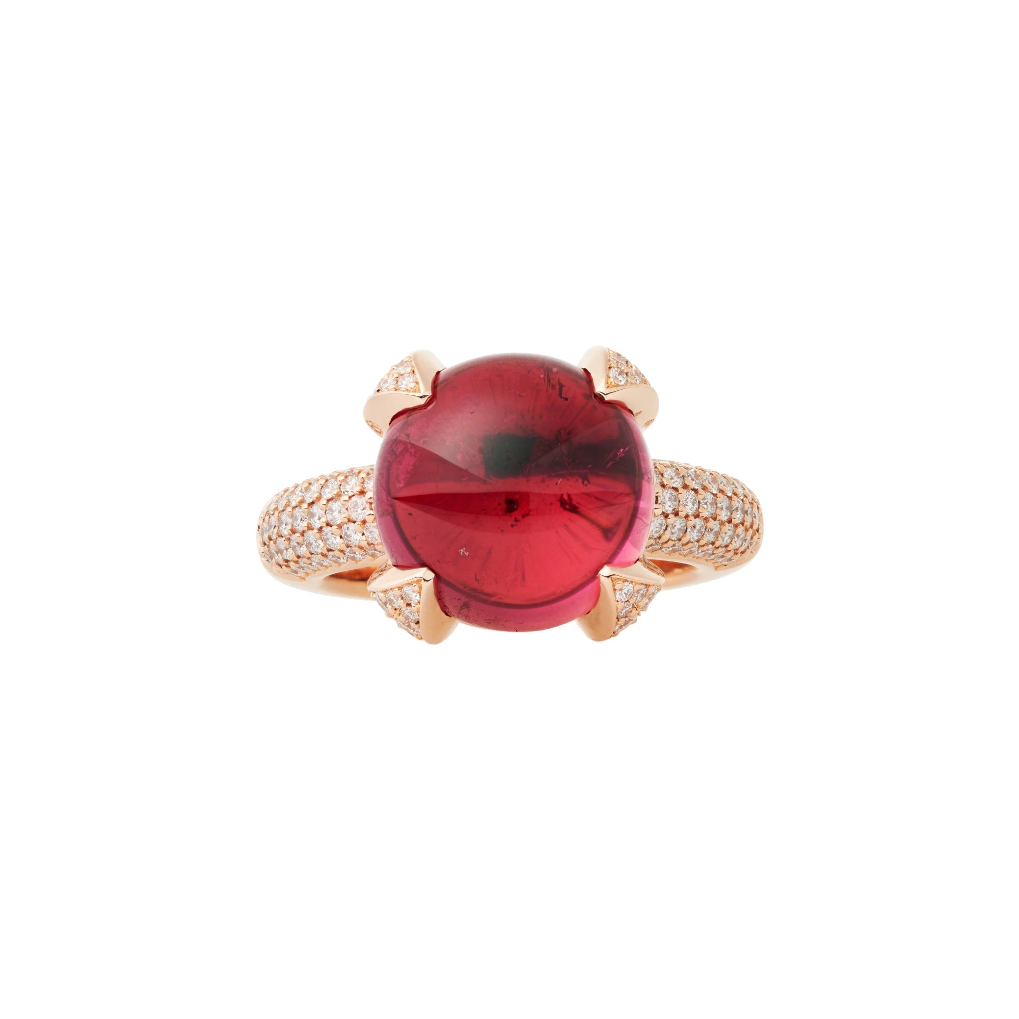 Bron Catch Ring (4RR4862RUCBR) aus Roségold mit Diamant, Rubellit und Turmalin