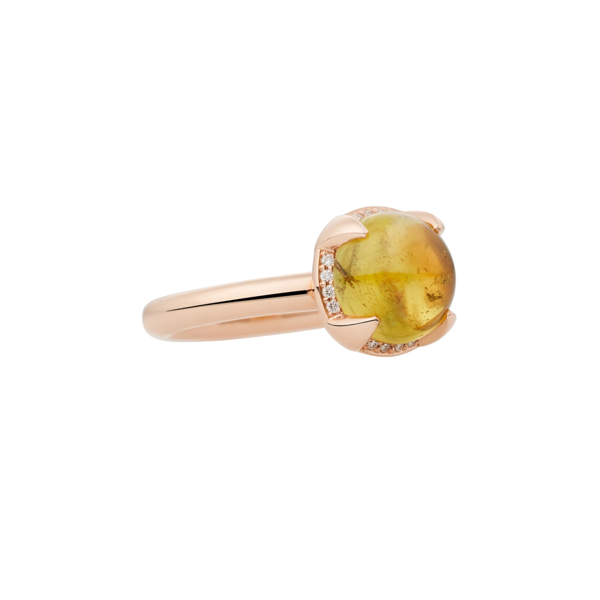 Bron Catch Ring (4RR4881YTCBR) aus Roségold mit Diamant und Turmalin