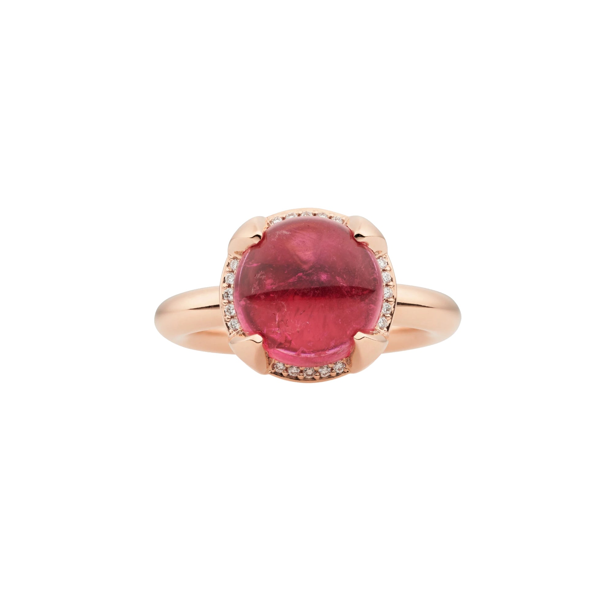 Bron Catch Ring (4RR4882RTCBR) aus Roségold mit Diamant und Turmalin