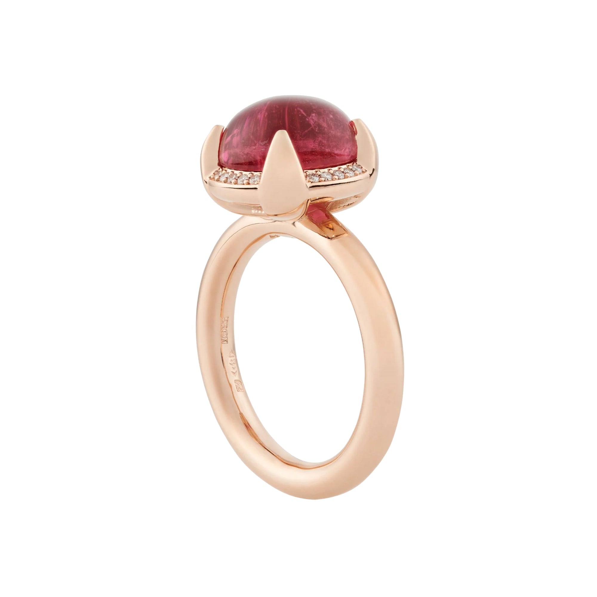Bron Catch Ring (4RR4882RTCBR) aus Roségold mit Diamant und Turmalin