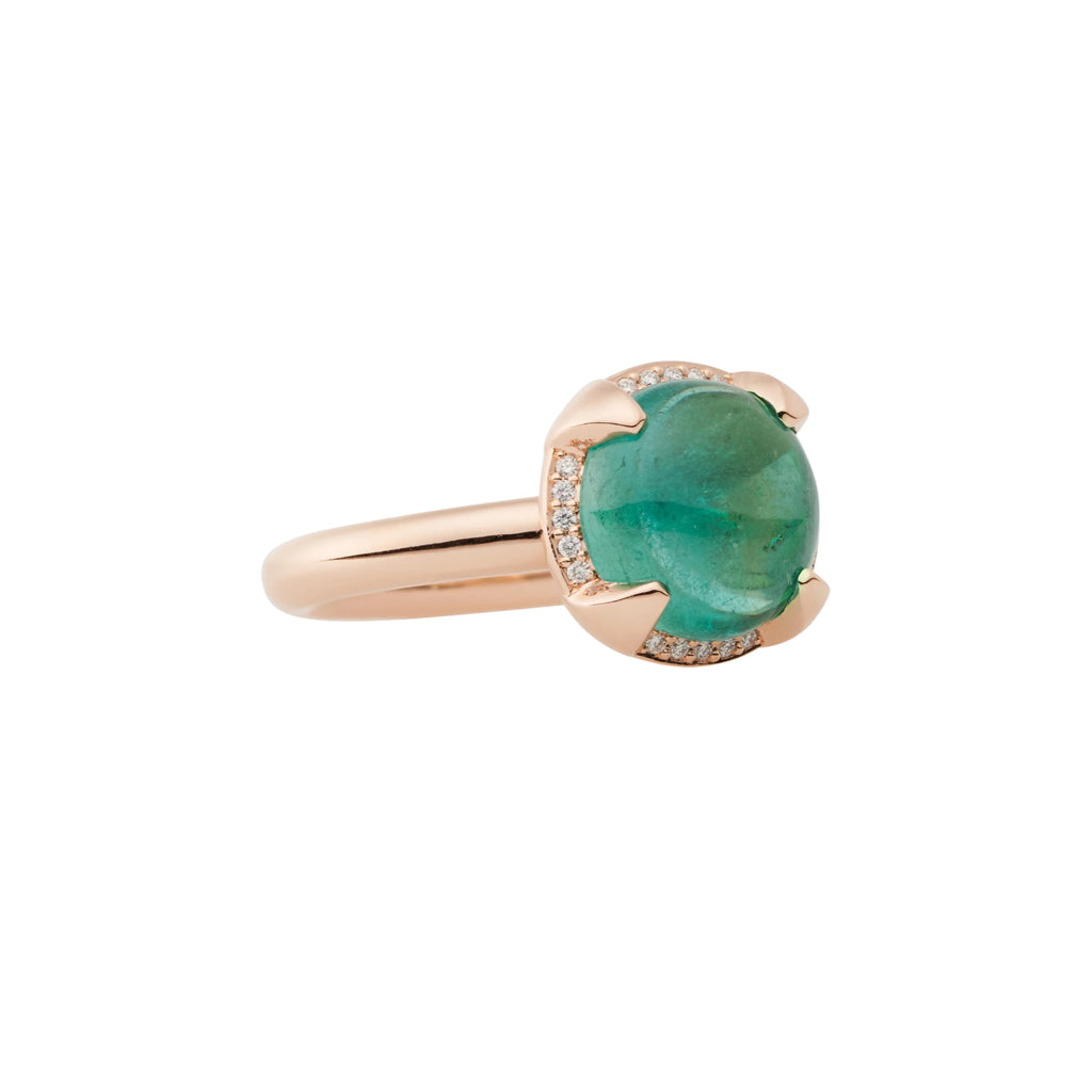 Bron Catch Ring (4RR4882SITCBR) aus Roségold mit Diamant und Turmalin