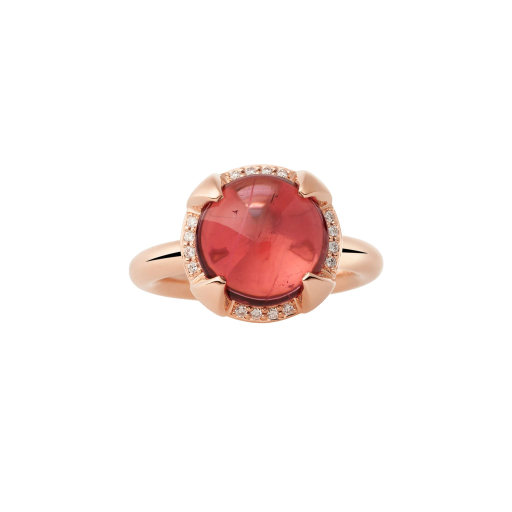 Bron Catch Ring (4RR4883RTCBR) aus Roségold mit Diamant und Turmalin