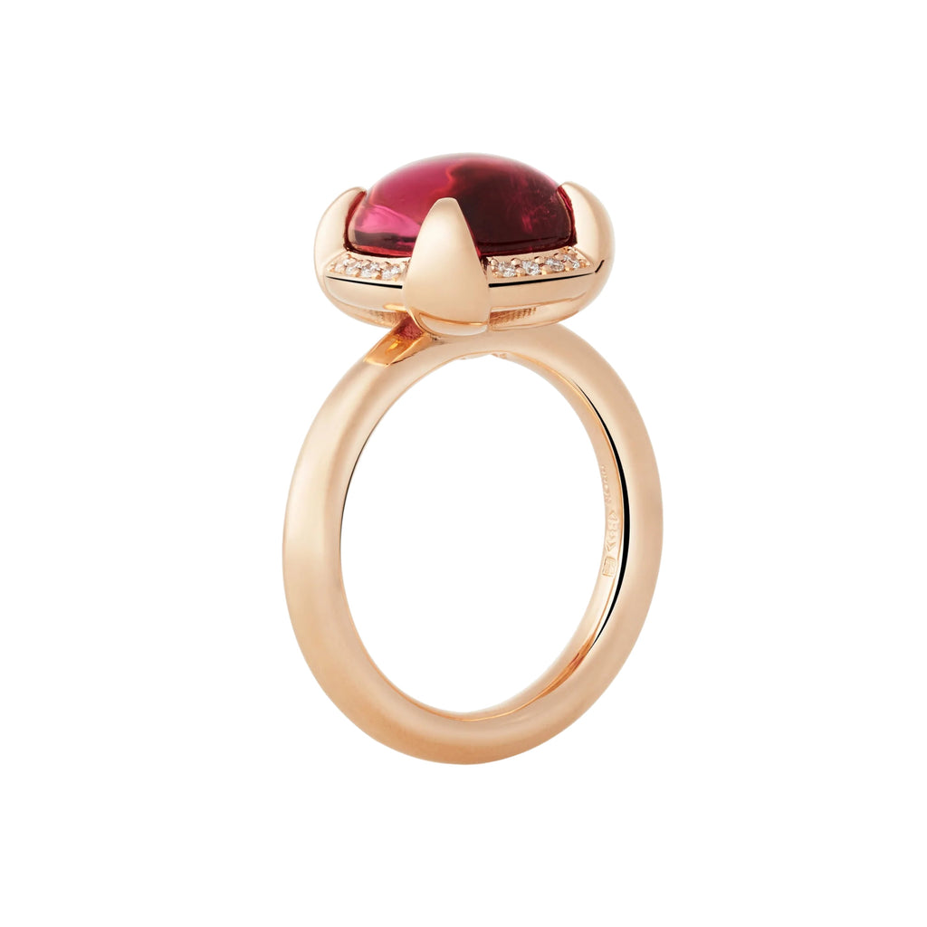 Bron Catch Ring (4RR4883RTCBR) aus Roségold mit Diamant und Turmalin
