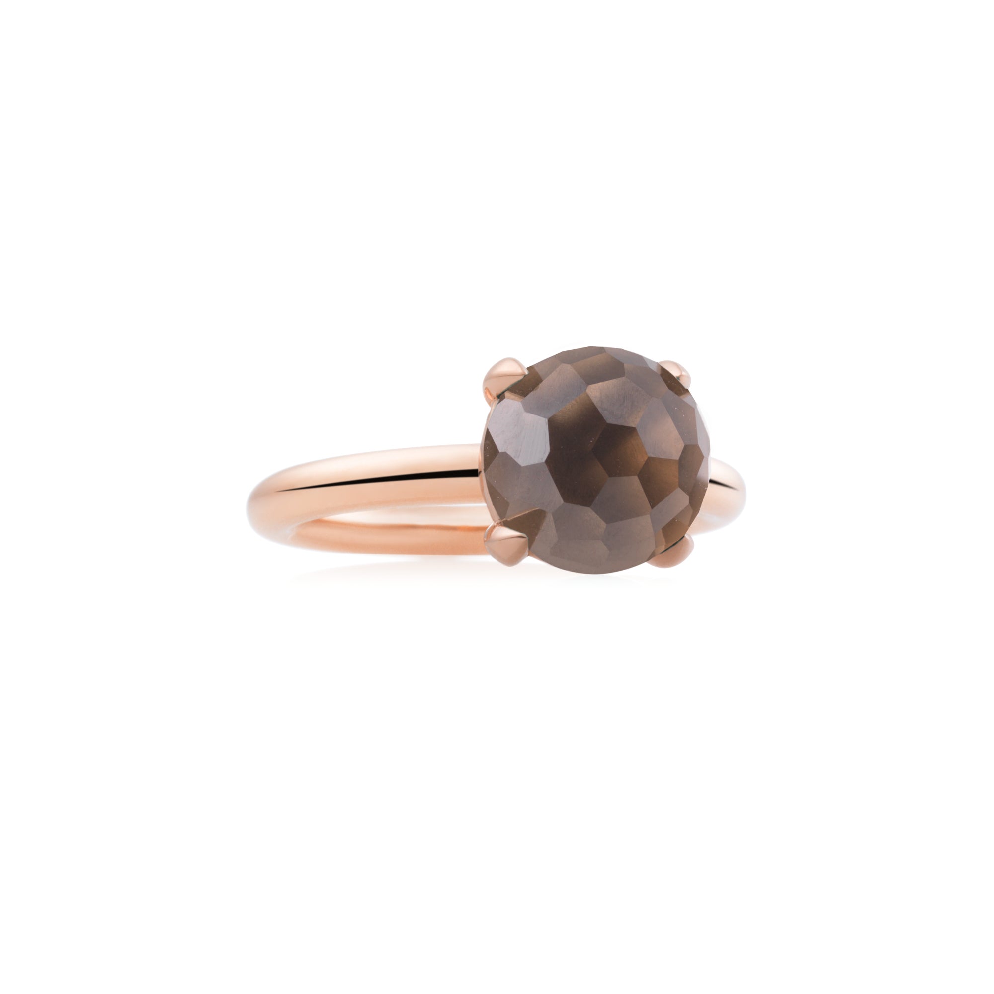 Bron Catch Ring (8RR4782SQR) aus Roségold mit Rauchquarz