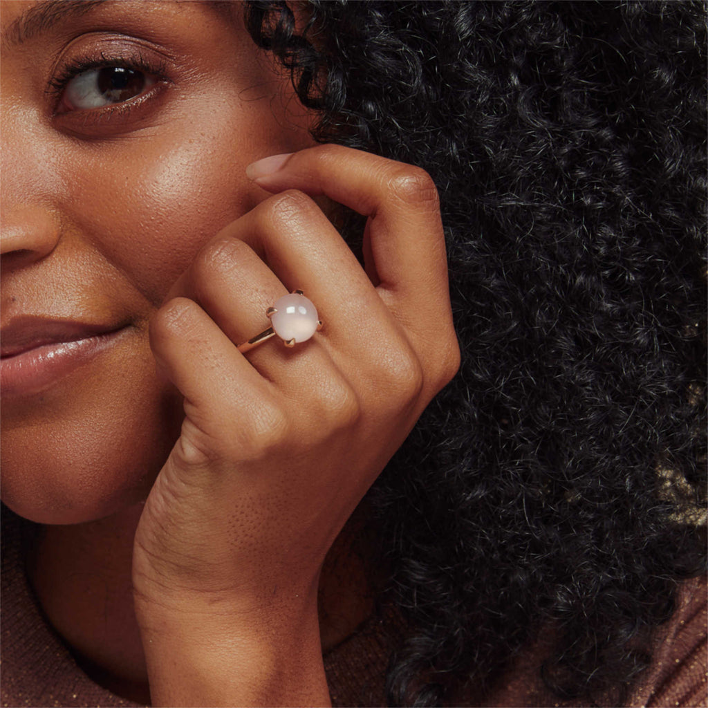 Bron Catch Ring (8RR4783RQC) aus Roségold mit Rosenquarz