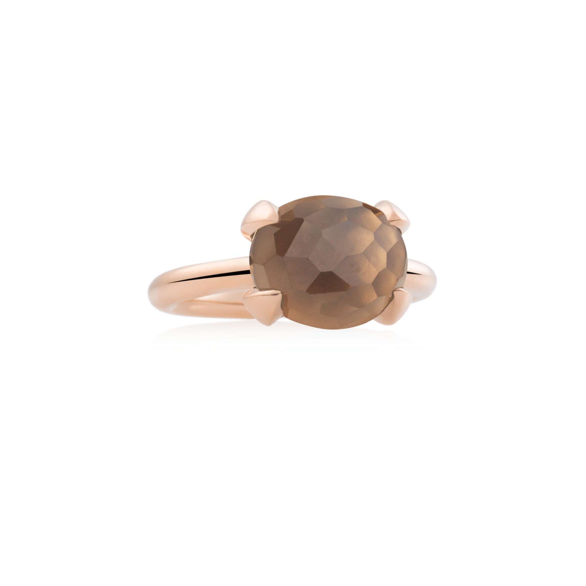 Bron Catch Ring (8RR4801SQR) aus Roségold mit Rauchquarz