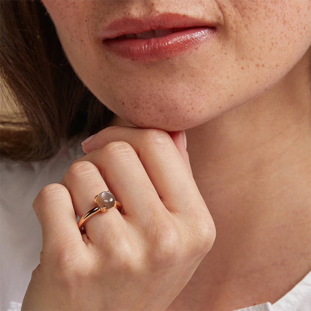 Bron Catch Ring (8RR4811MGC-1) aus Roségold mit Mondstein