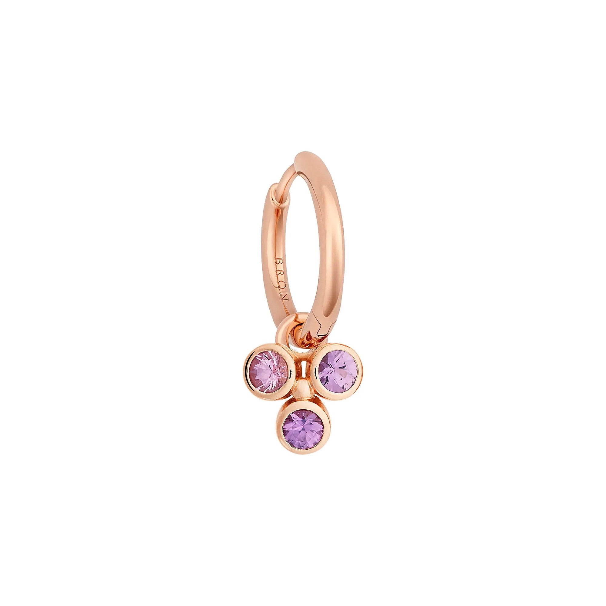 Bron Confetti Einhänger (8OR4870LK) aus Roségold mit Diamant und Saphir