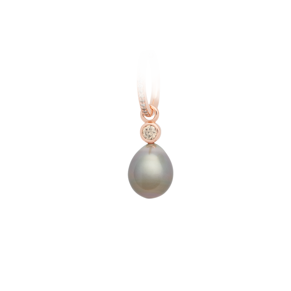 Bron Confetti Ohrschmuck (8OR4887CBRTHD10) aus Roségold mit Diamant