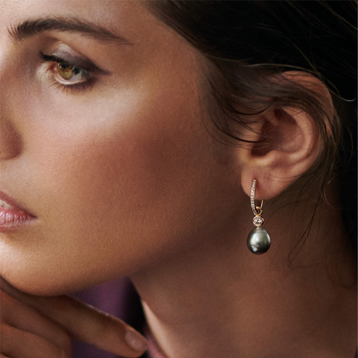 Bron Confetti Ohrschmuck (8OR4887CBRTHD10) aus Roségold mit Diamant