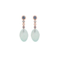 Bron Confetti Ohrschmuck (8OR4814DAWNGCRD) aus Roségold mit Diamant, Chalcedon und Saphir