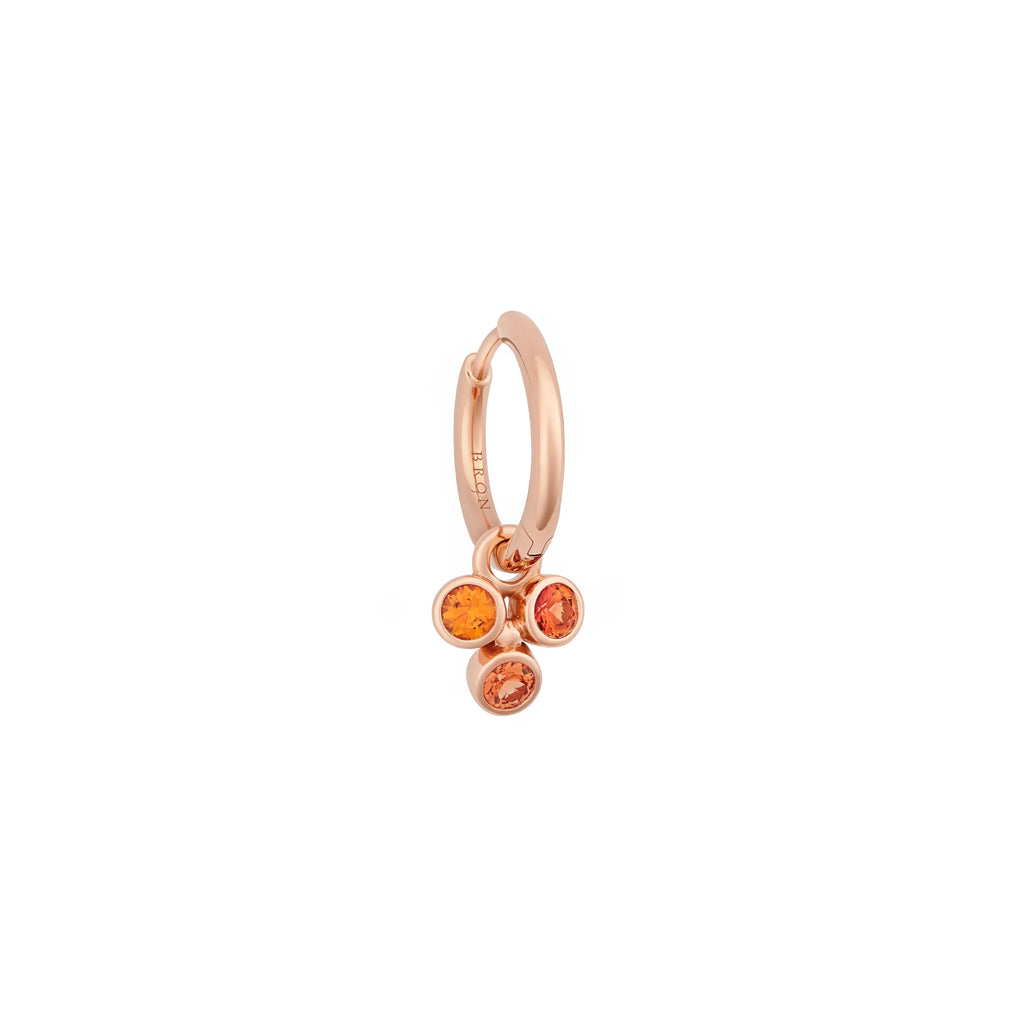 Bron Confetti Ohrschmuck (8OR4870OK-SET) aus Roségold mit Diamant und Saphir