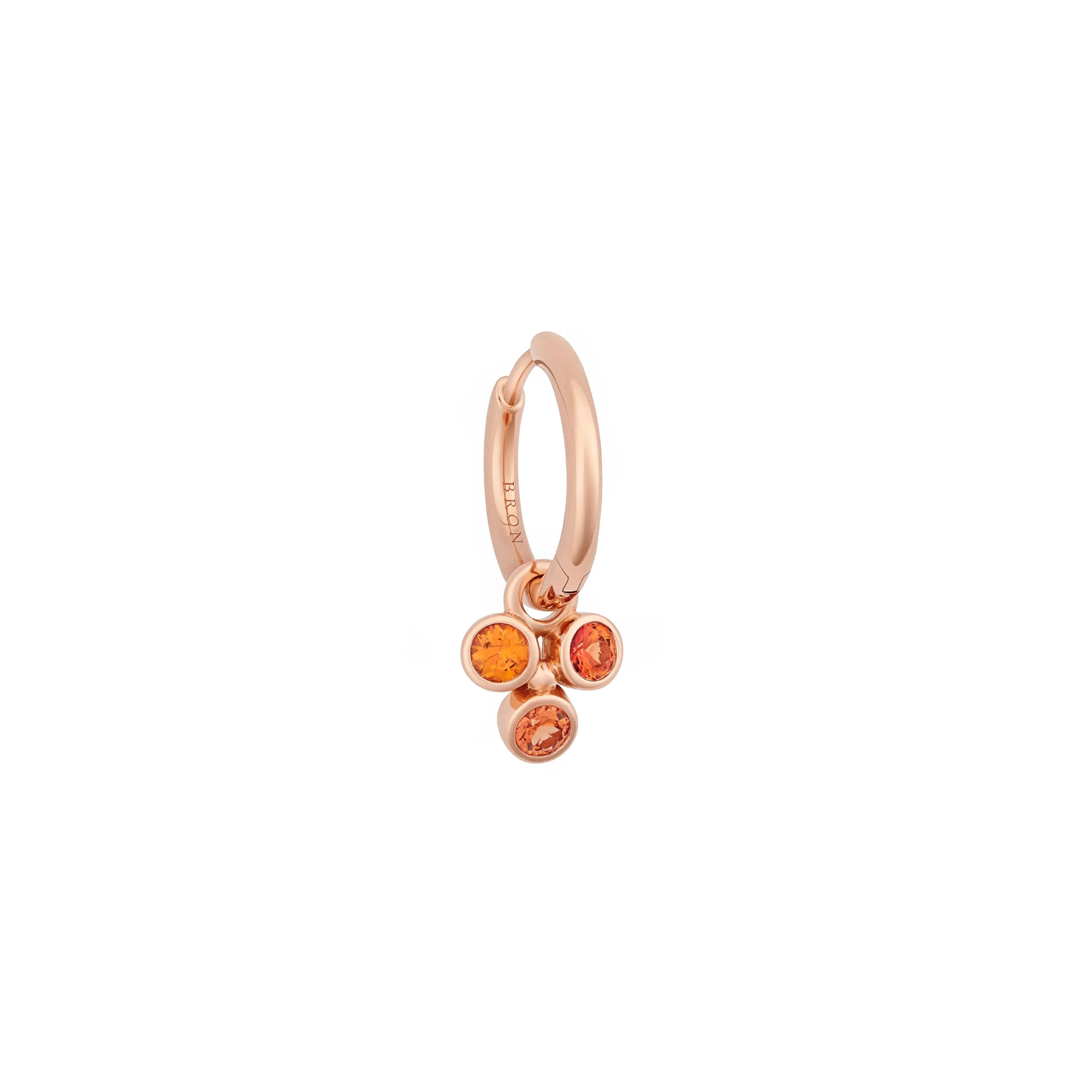 Bron Confetti Ohrschmuck (8OR4870OK-SET) aus Roségold mit Diamant und Saphir
