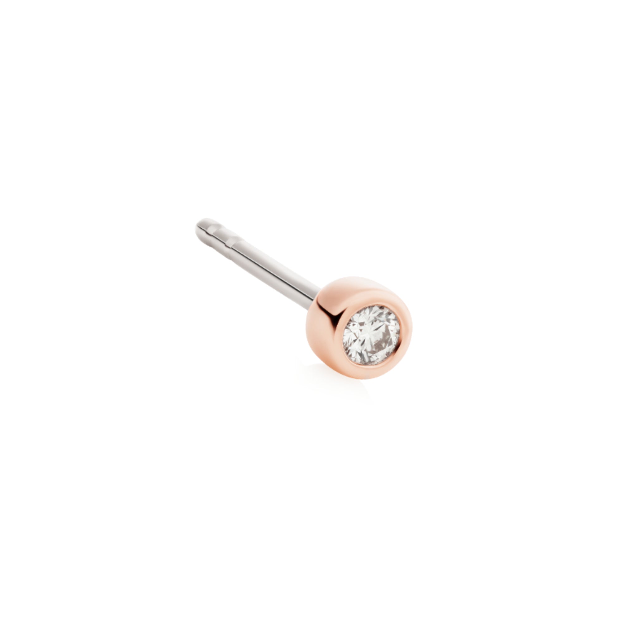 Bron Confetti Ohrstecker (8OR4879BR) aus Bicolor-Gold mit Diamant