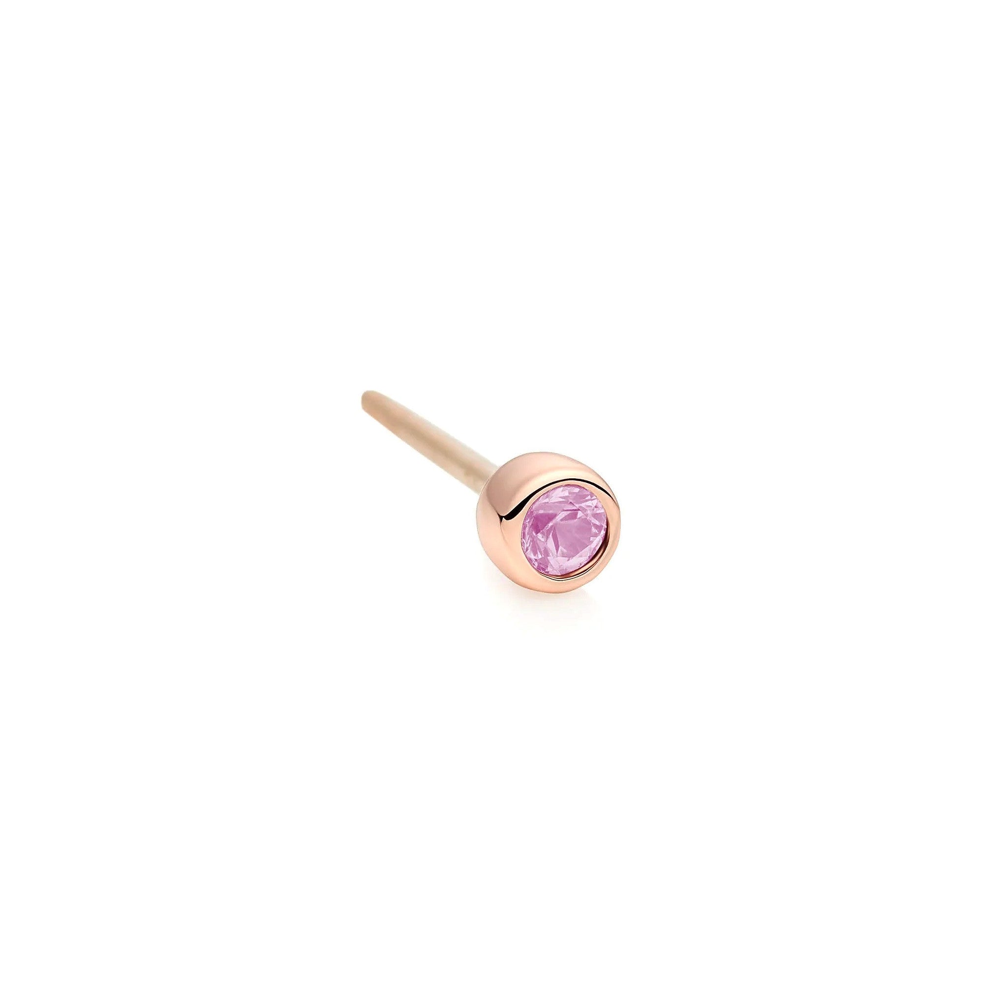 Bron Confetti Ohrstecker (8OR4879RK) aus Roségold mit Saphir