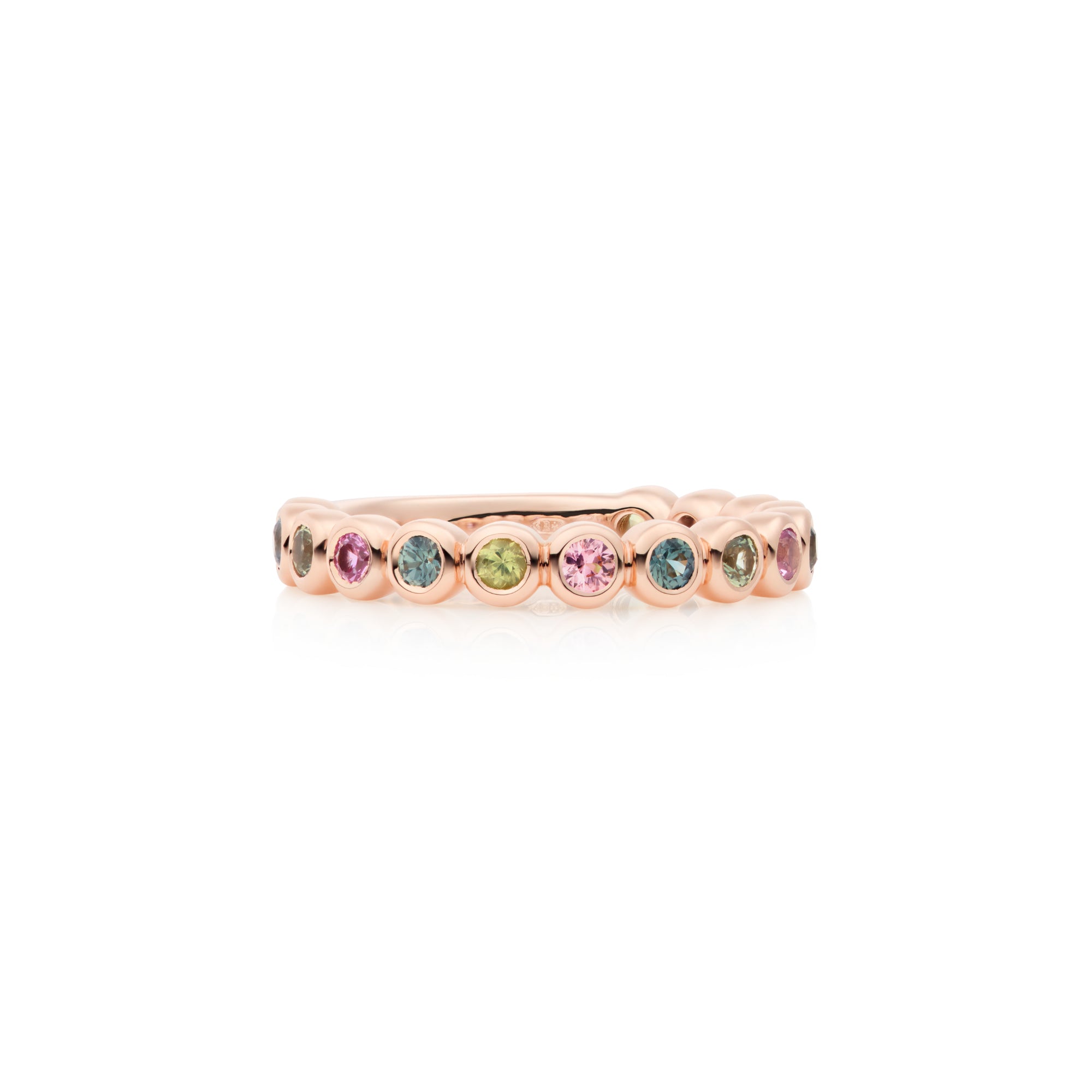 Bron Confetti Ring (8RR4893BRAVO) aus Roségold mit Saphir