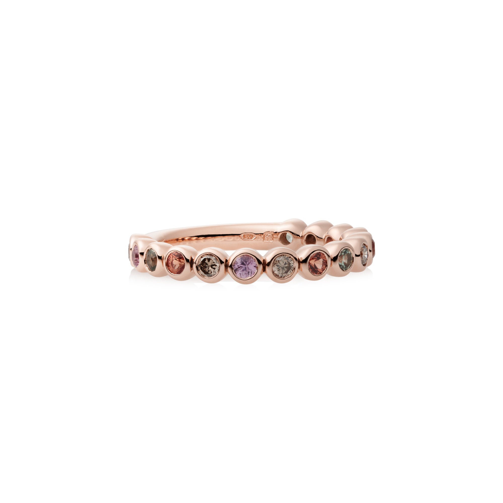 Bron Confetti Ring (8RR4893EDEN) aus Roségold mit Diamant und Saphir