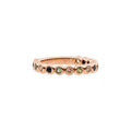 Bron Confetti Ring (8RR4893KIWI) aus Roségold mit Diamant und Saphir