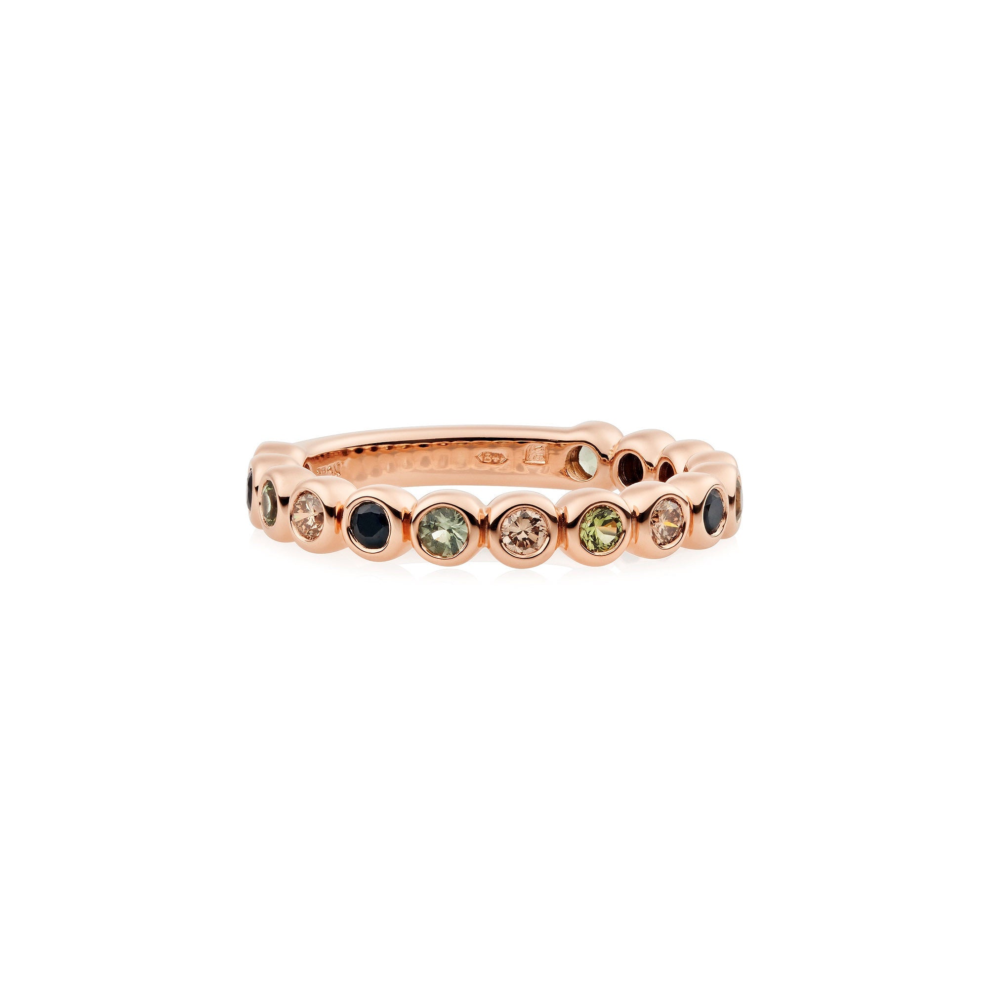 Bron Confetti Ring (8RR4893KIWI) aus Roségold mit Diamant und Saphir