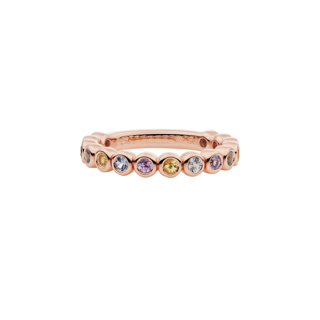 Bron Confetti Ring (8RR4893LIGHT) aus Roségold mit Saphir