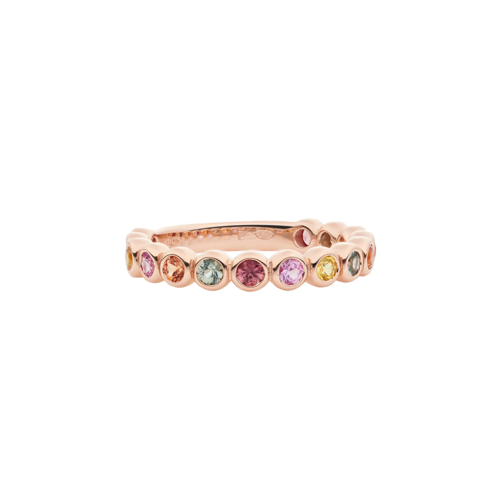Bron Confetti Ring (8RR4893ZEST) aus Roségold mit Saphir