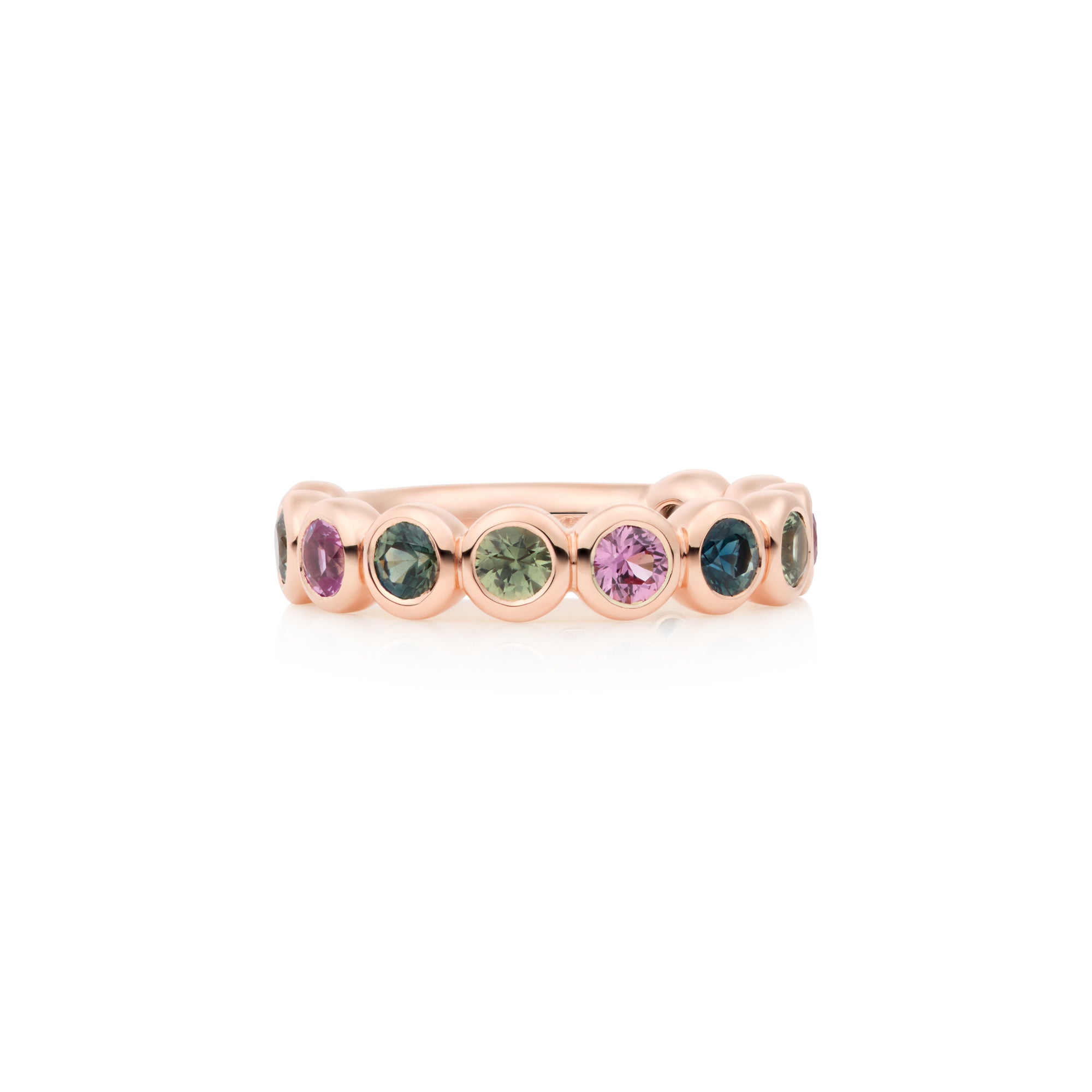 Bron Confetti Ring (8RR4894BRAVO) aus Roségold mit Saphir