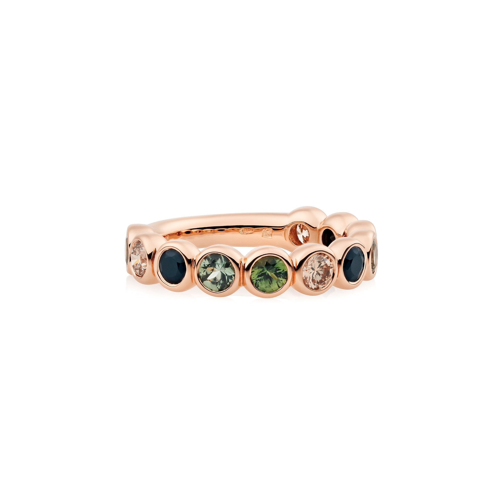 Bron Confetti Ring (8RR4894KIWI) aus Roségold mit Diamant und Saphir