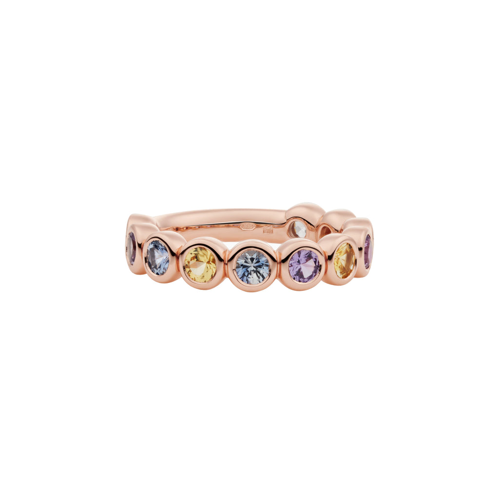 Bron Confetti Ring (8RR4894LIGHT) aus Roségold mit Saphir