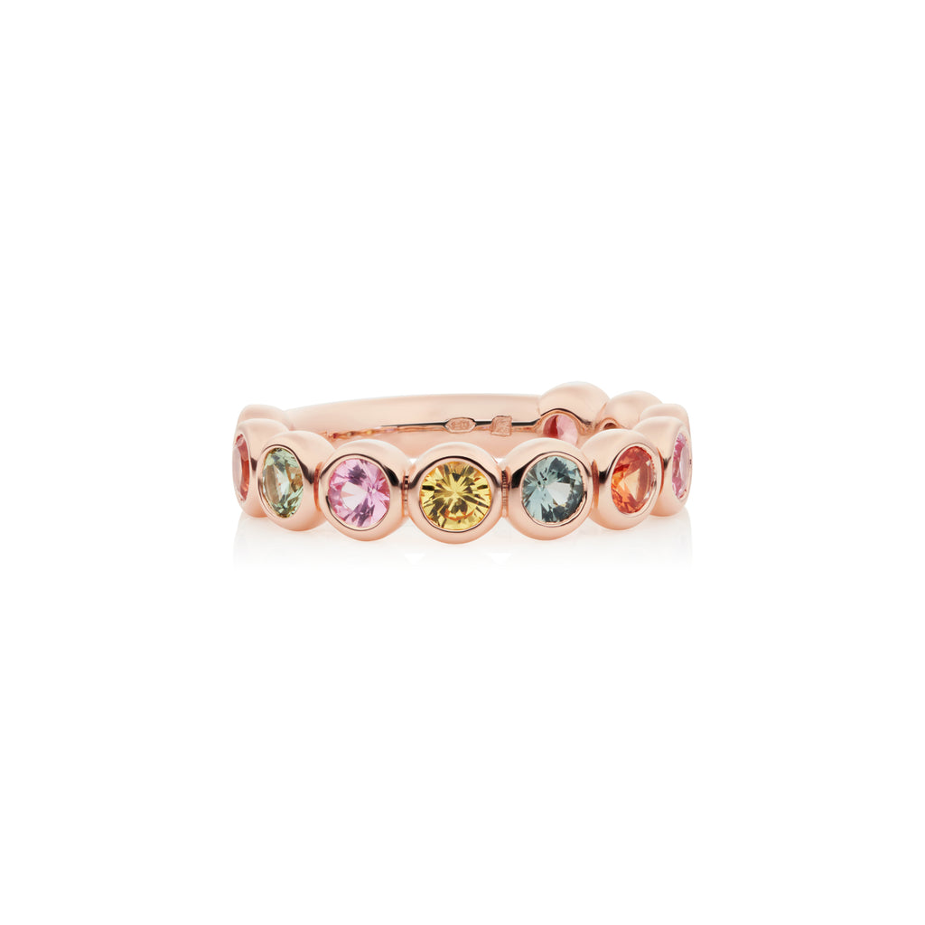 Bron Confetti Ring (8RR4894ZEST) aus Roségold mit Saphir