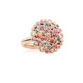 Bron Confetti Ring - 8RR4906BRXMK/1 (1) aus Roségold mit Diamant und Saphir