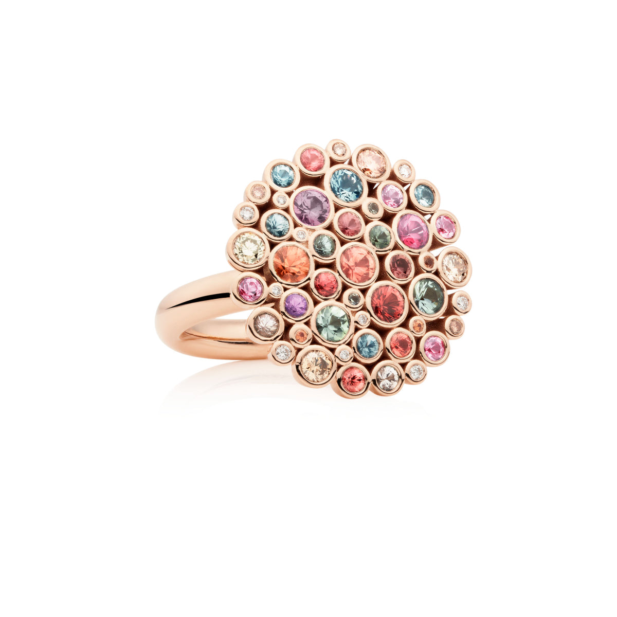 Bron Confetti Ring - 8RR4906BRXMK/1 (1) aus Roségold mit Diamant und Saphir