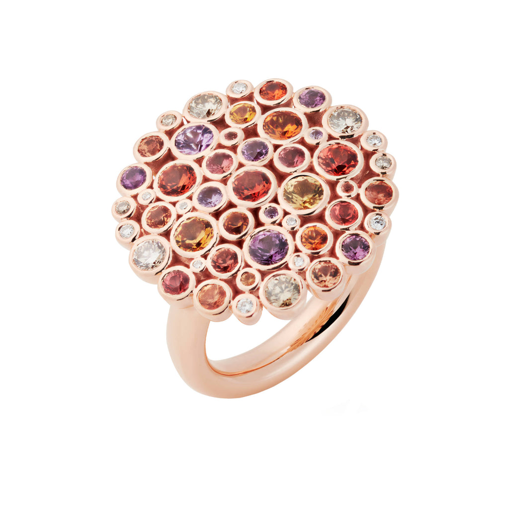 Bron Confetti Ring - 8RR4906BRXMK/2 (2) aus Roségold mit Diamant und Saphir