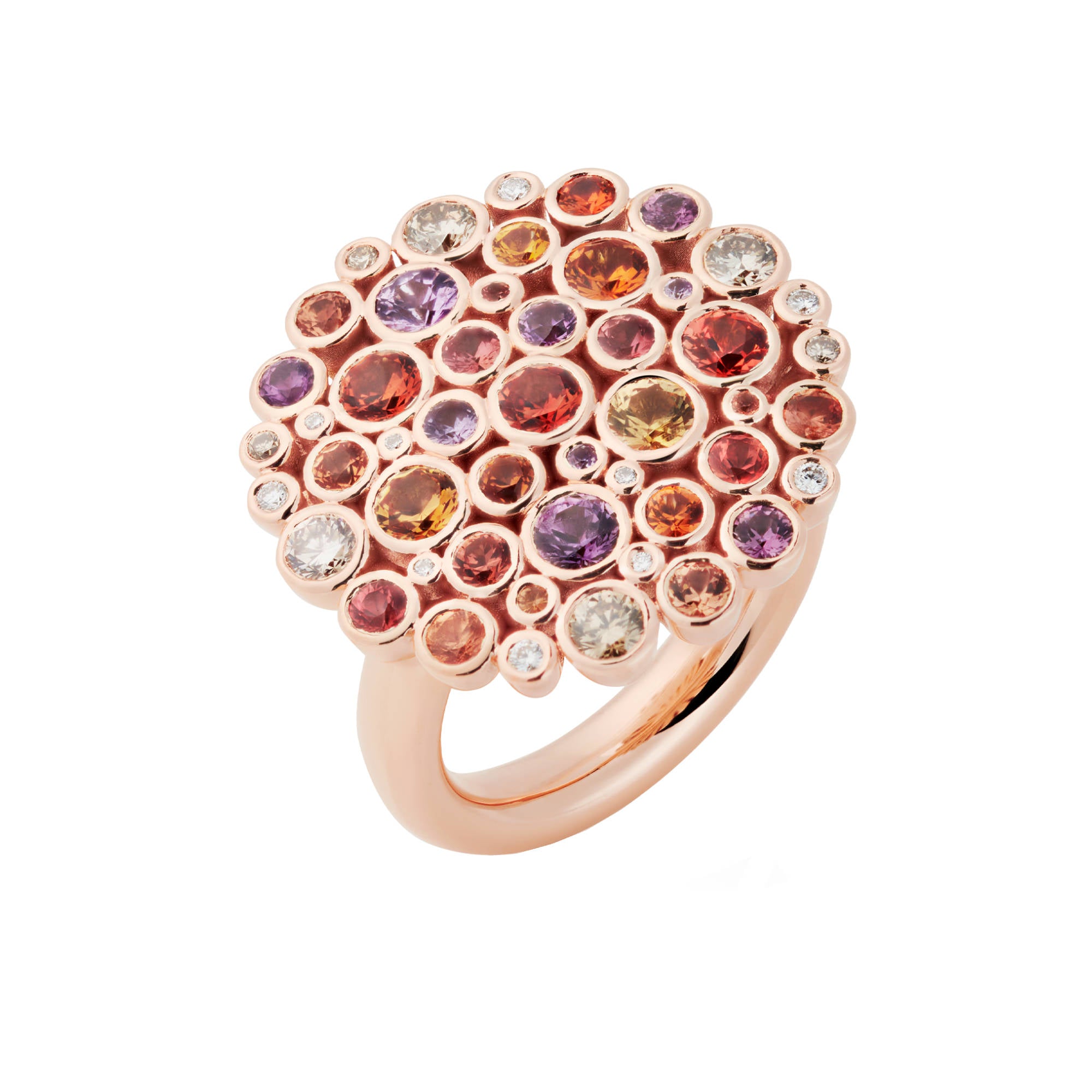 Bron Confetti Ring - 8RR4906BRXMK/2 (2) aus Roségold mit Diamant und Saphir