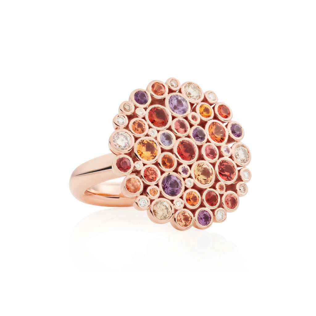 Bron Confetti Ring - 8RR4906BRXMK/2 (2) aus Roségold mit Diamant und Saphir