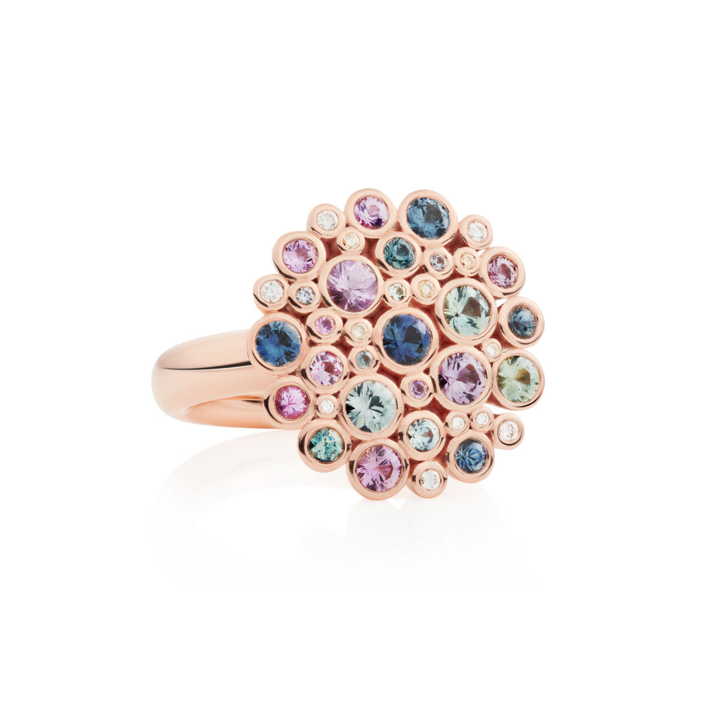 Bron Confetti Ring - 8RR4914BRXMK/3 (3) aus Roségold mit Diamant und Saphir