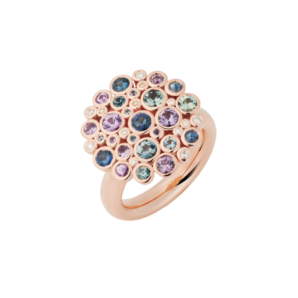 Bron Confetti Ring - 8RR4914BRXMK/3 (3) aus Roségold mit Diamant und Saphir