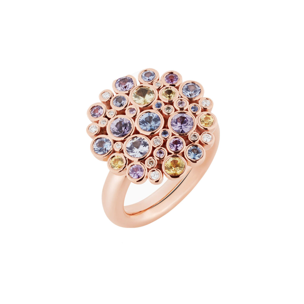 Bron Confetti Ring - 8RR4914BRXMK/4 (4) aus Roségold mit Diamant und Saphir