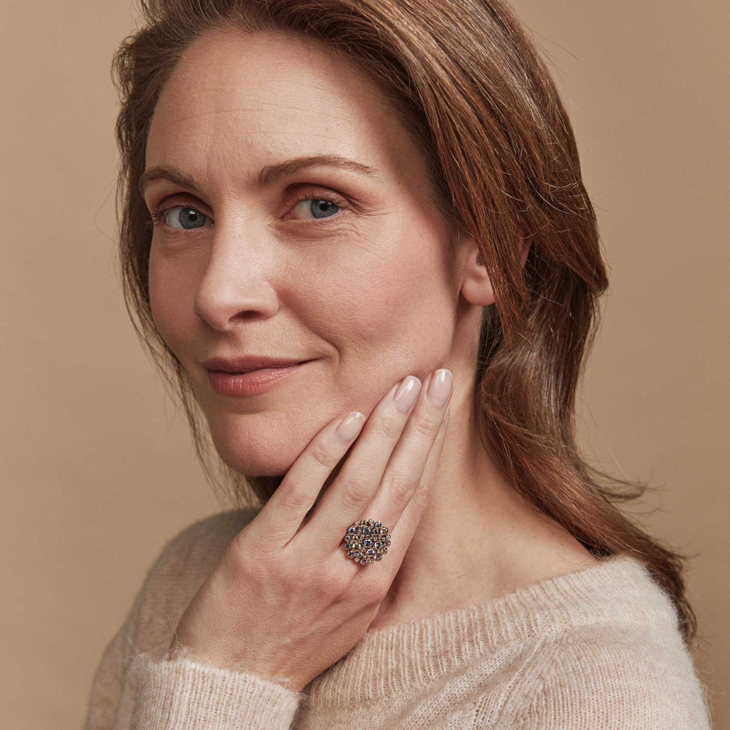 Bron Confetti Ring - 8RR4914BRXMK/4 (4) aus Roségold mit Diamant und Saphir