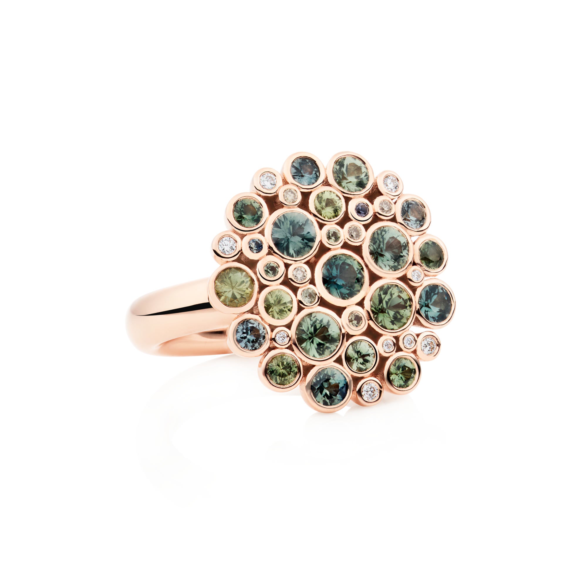 Bron Confetti Ring - 8RR4914BRXMK/6 (6) aus Roségold mit Diamant und Saphir