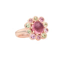 Bron Confetti Ring - 8RR4940RTCMK/1 (1) aus Roségold mit Saphir und Turmalin