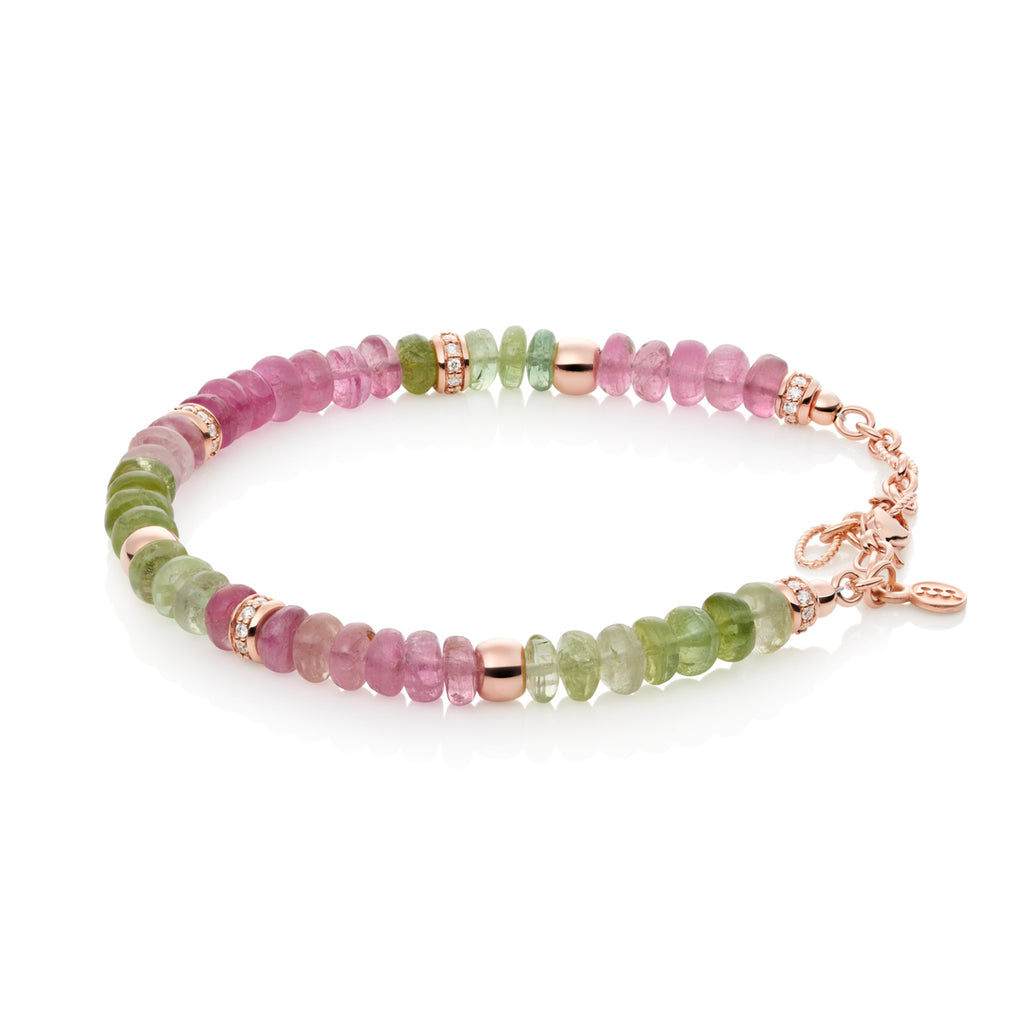 Bron Edelstein Armband (8AR4041MTBR) aus Roségold mit Diamant und Turmalin