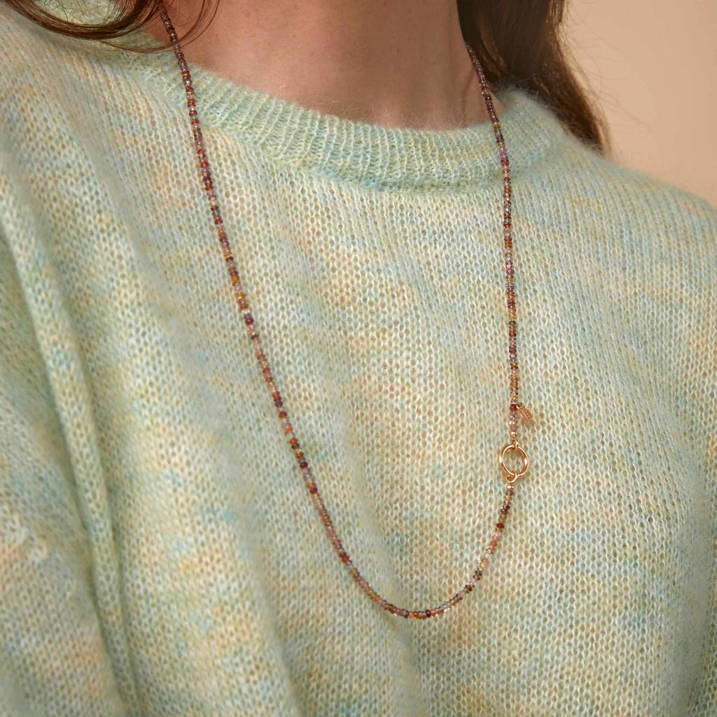 Bron Edelstein Halskette - 8CR4439SP3.0/70 (70) aus Roségold mit Spinell