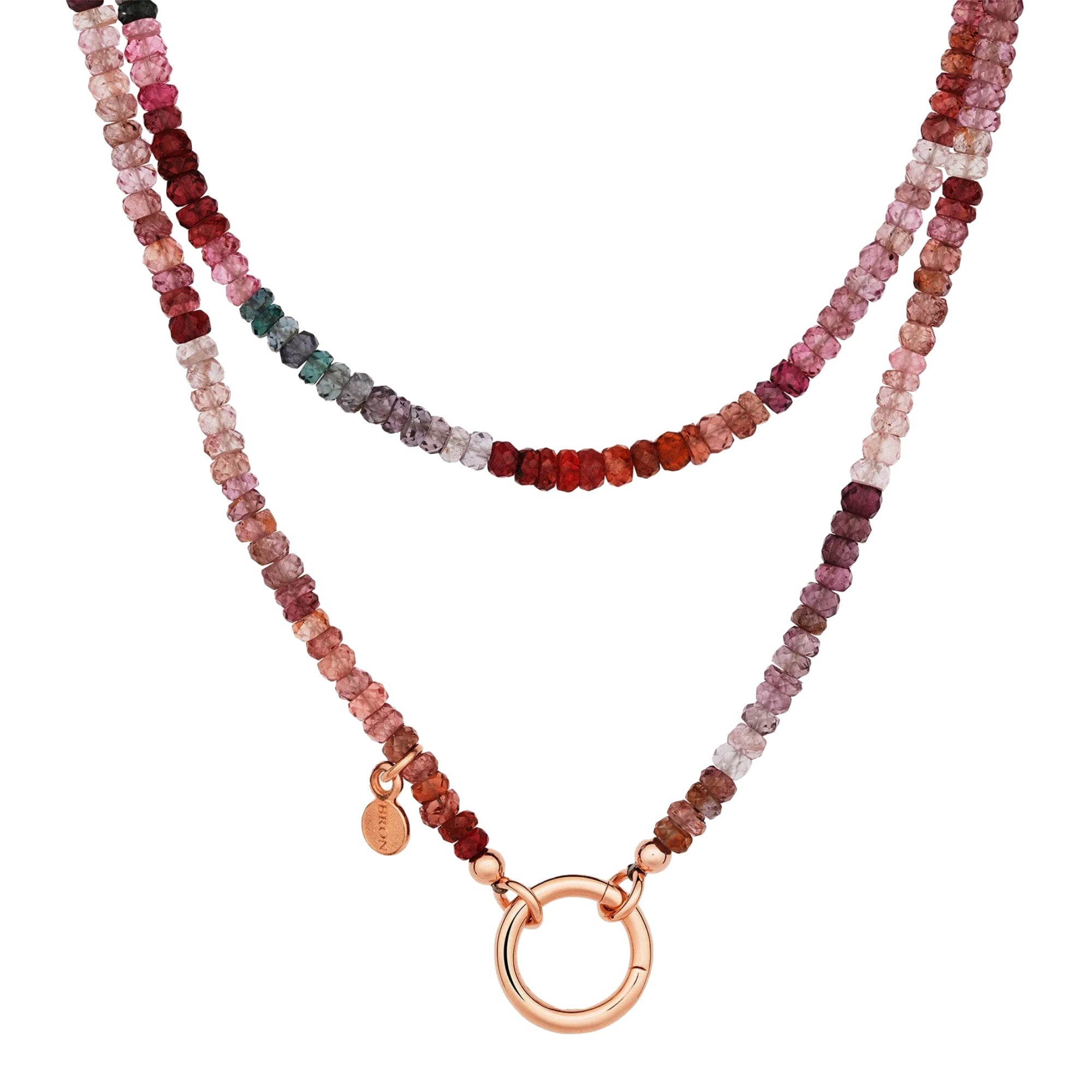 Bron Edelstein Halskette - 8CR4439SP3.5/90 (90) aus Roségold mit Spinell