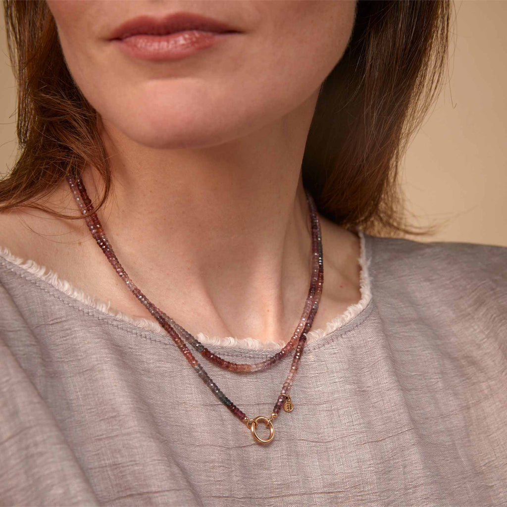 Bron Edelstein Halskette - 8CR4439SP3.5/90 (90) aus Roségold mit Spinell
