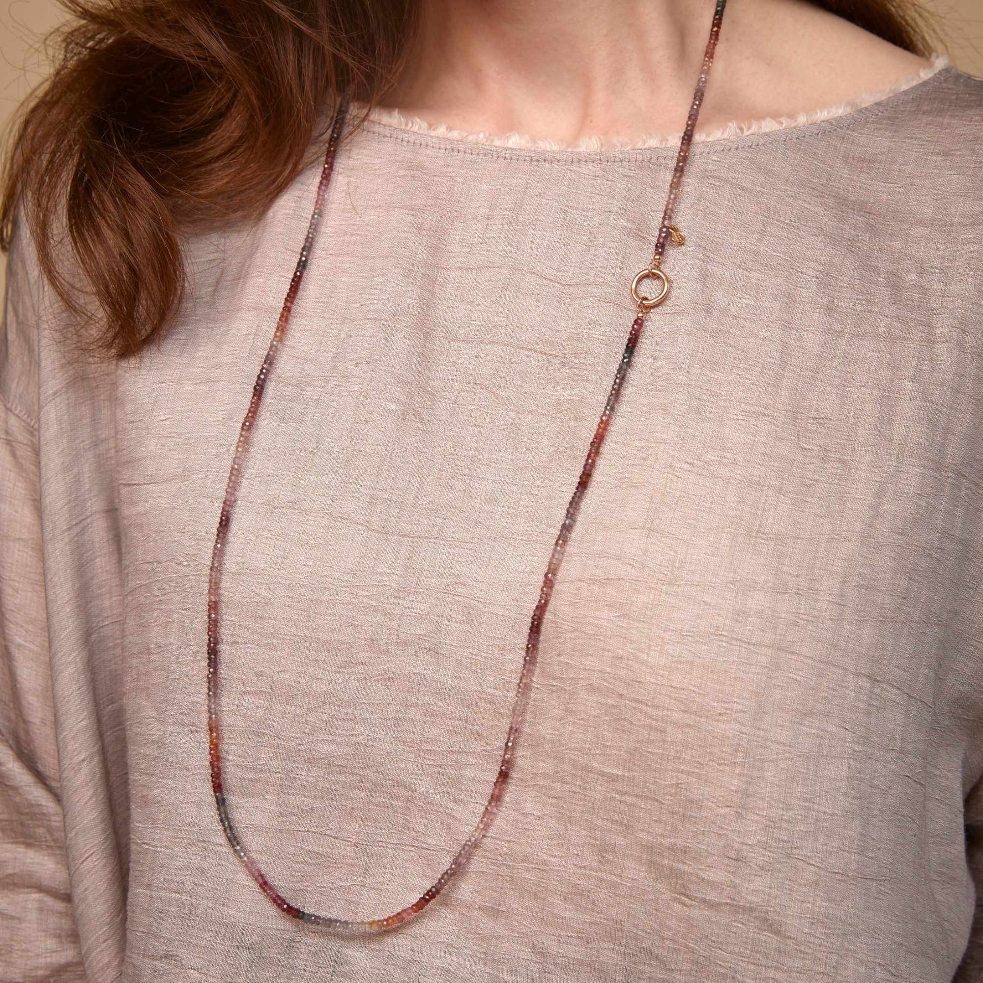 Bron Edelstein Halskette - 8CR4439SP3.5/90 (90) aus Roségold mit Spinell