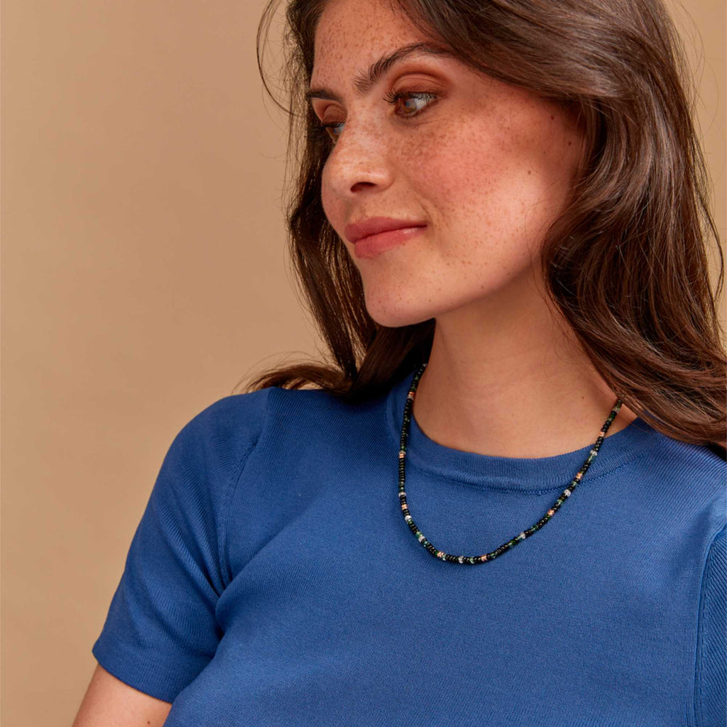 Bron Edelstein Halskette (8CR4417CITY) aus Roségold mit Spinell