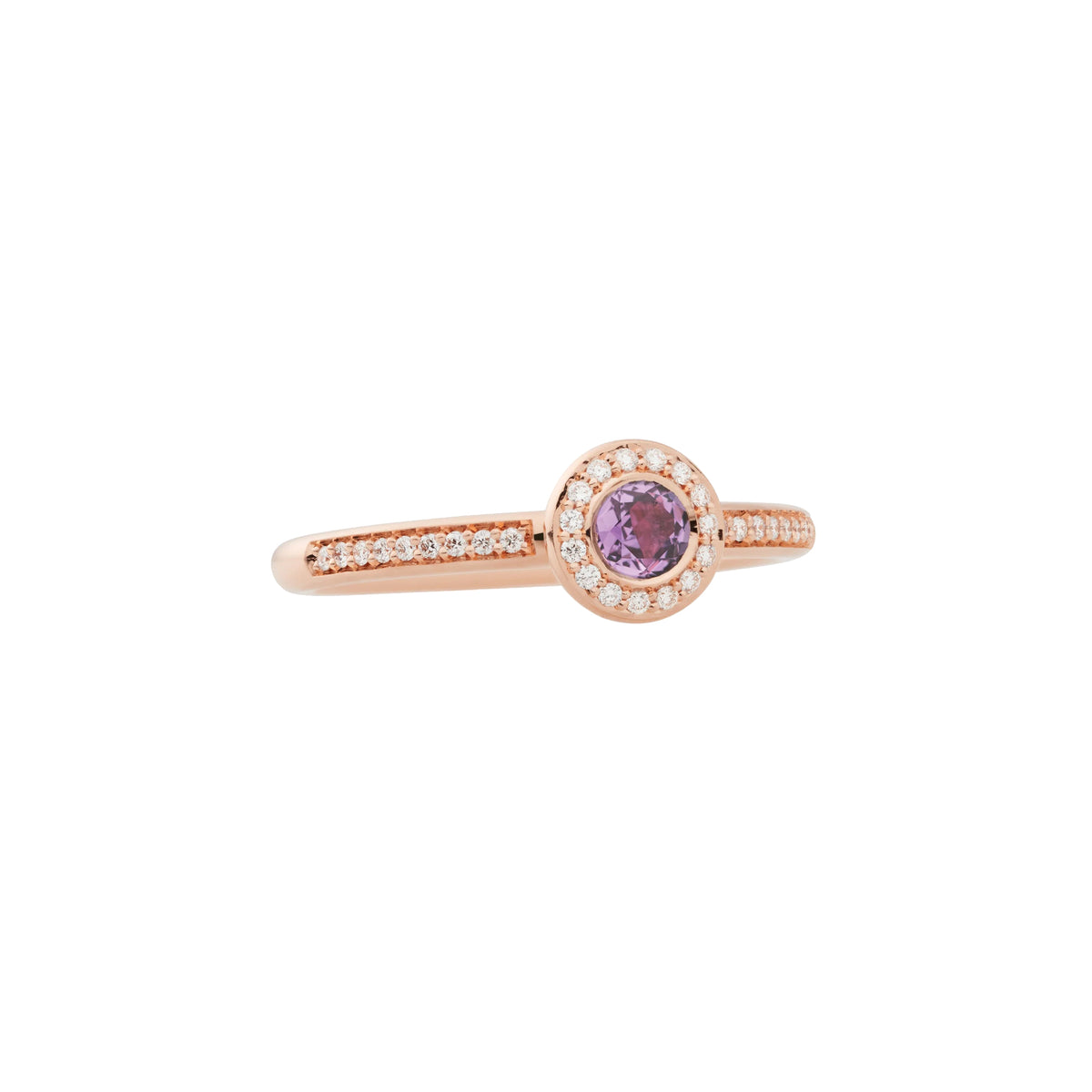 Bron Full Circle Ring (2RR4901SMBR) aus Roségold mit Diamant und Saphir