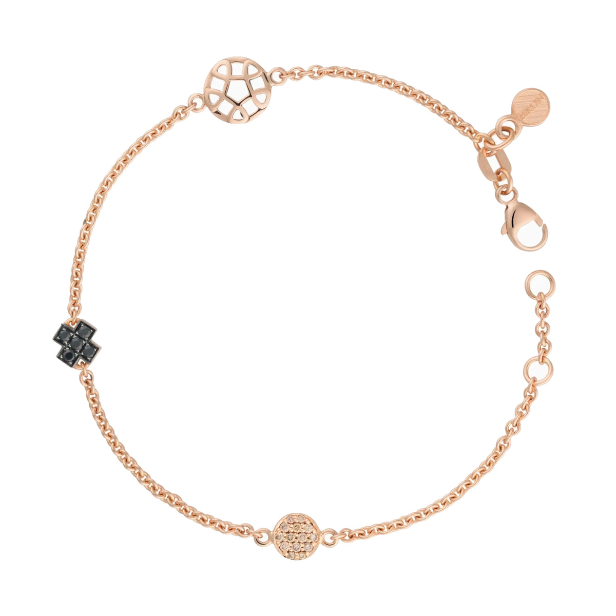 Bron Joy Armband (8AR4004CBRZK) aus Roségold mit Diamant und Saphir