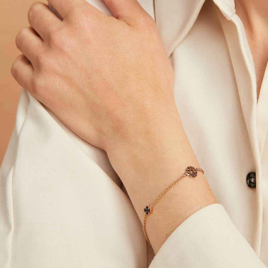 Bron Joy Armband (8AR4004CBRZK) aus Roségold mit Diamant und Saphir