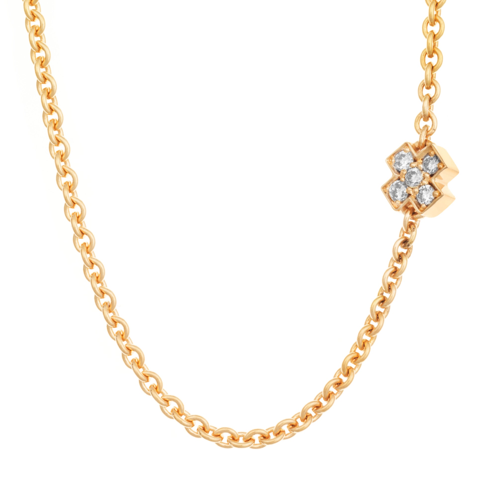 Bron Joy Collier (8CG440145BR) aus Gelbgold mit Diamant